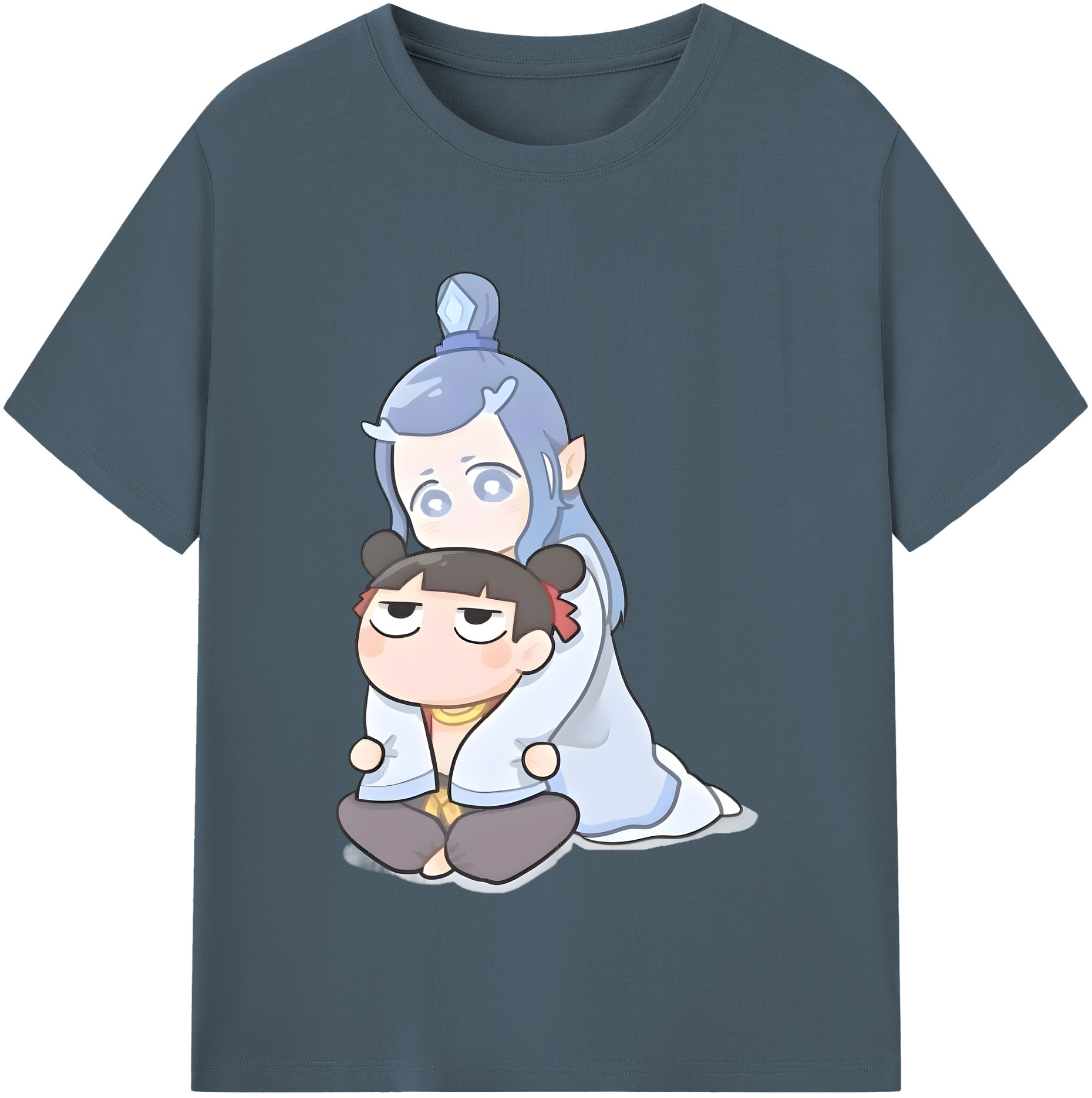 （画像用） Ne Zha 2 ナタ 魔童の大暴れ 綿100％半袖Tシャツ（フロントプリント）
